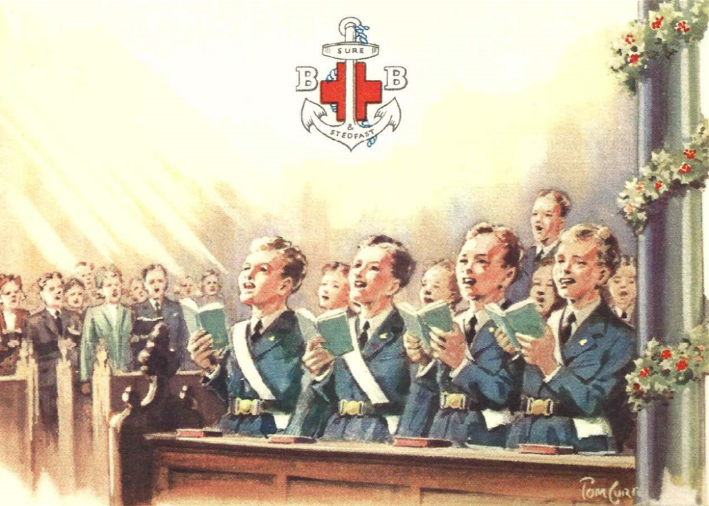 Christmas card pack of 10 Carol singers The Boys' Brigade Archive